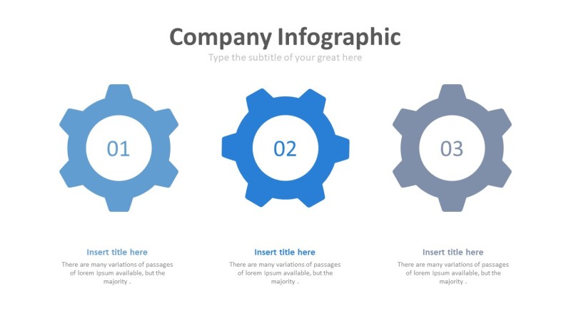 蓝色齿轮商务PPT图表-6