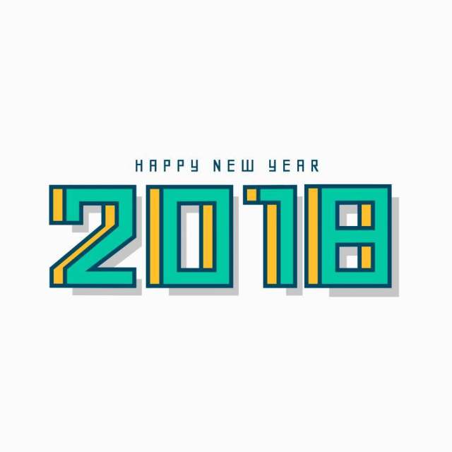 创意几何2018年问候设计背景
