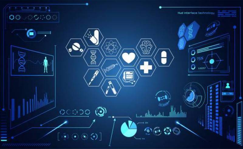 Abstract health medical science healthcare icon interface