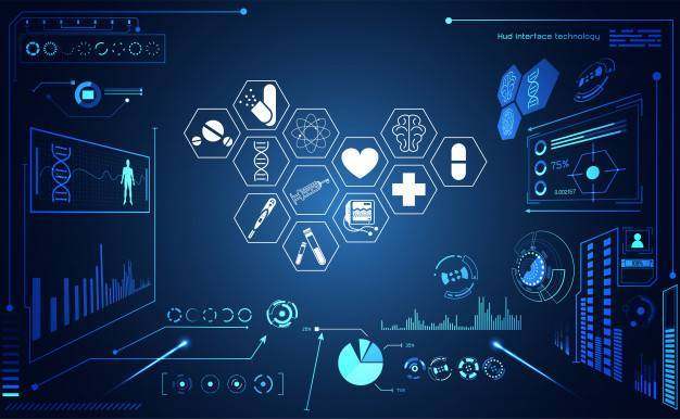 Abstract health medical science healthcare icon interface Abstract health medical science healthcare icon interface