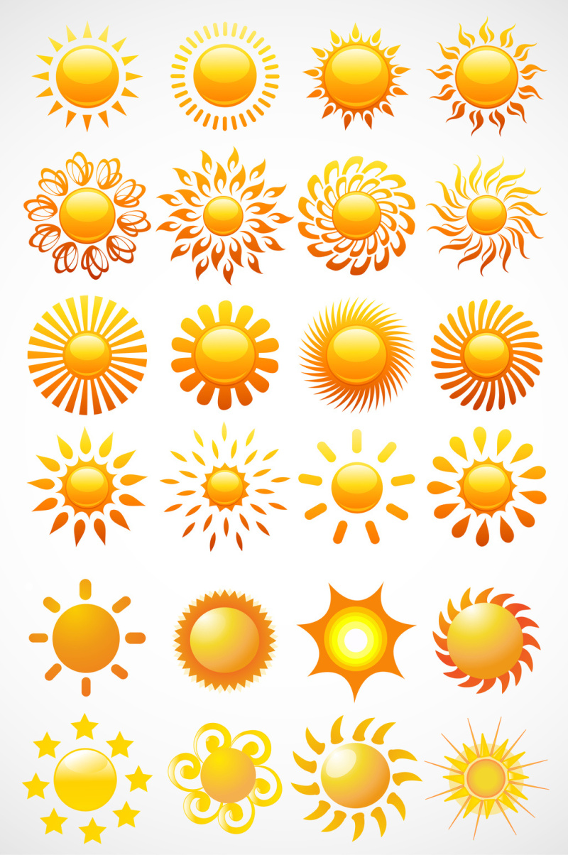 大太阳元素矢量图标