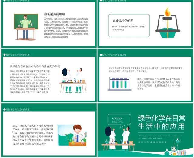 绿色化学在日常生活中的应用动态PPT模板 绿色化学在日常生活中的应用动态PPT模板