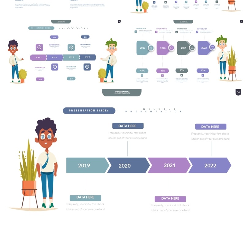 创意信息图表PPT模板Infographic Presentation Templates9