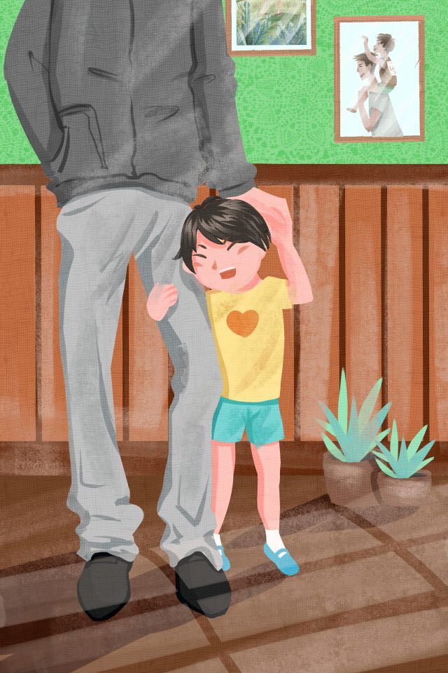 卡通手绘父亲节插画PSD节日素材感恩父爱14 卡通手绘父亲节插画PSD节日素材感恩父爱14