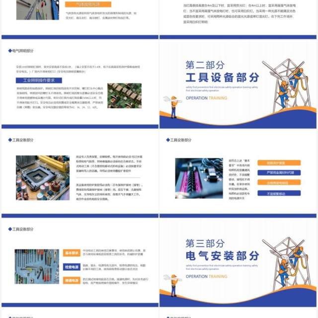 安全第一预防为主电工安全操作培训动态PPT模板