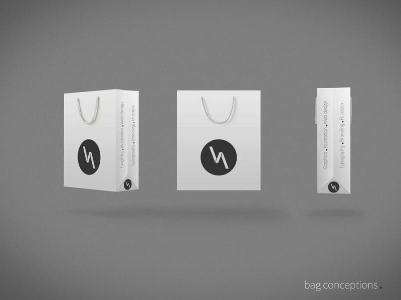 时尚纸袋效果vi模板