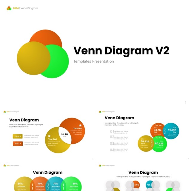 维恩图信息图信息图PPT模板Venn Diagram 2