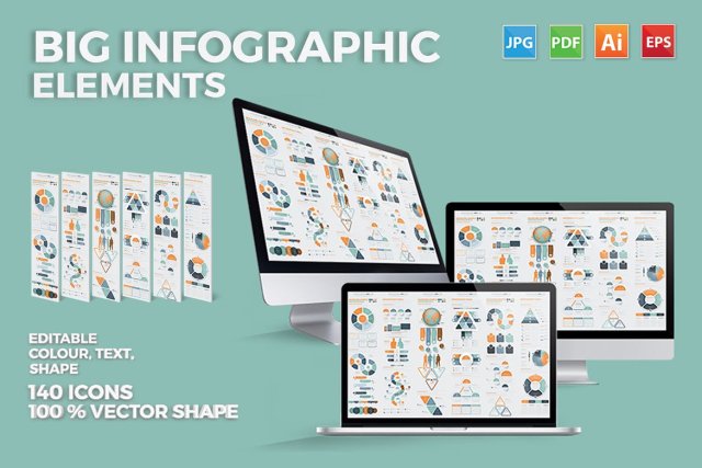 信息图表设计元素素材Big Infographics Design 信息图表设计元素素材Big Infographics Design