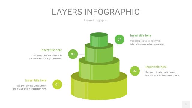 嫩绿色3D分层PPT信息图2