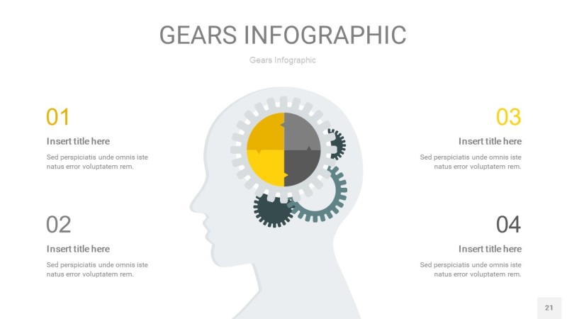 灰黄色齿轮PPT信息图21