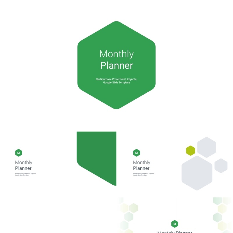 绿色月度计划规划工作汇报PPT动态模板可插图Monthly Planner animation