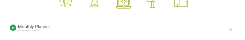 绿色月度计划规划工作汇报PPT动态模板可插图Monthly Planner animation