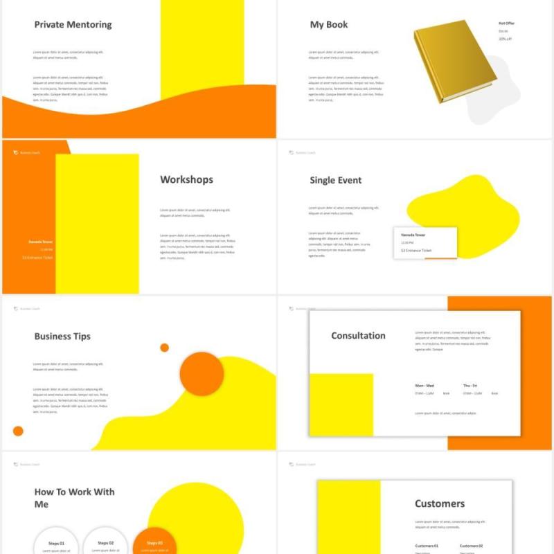 商业商务工作通用PPT图片版式设计素材Business Coach Powerpoint Template