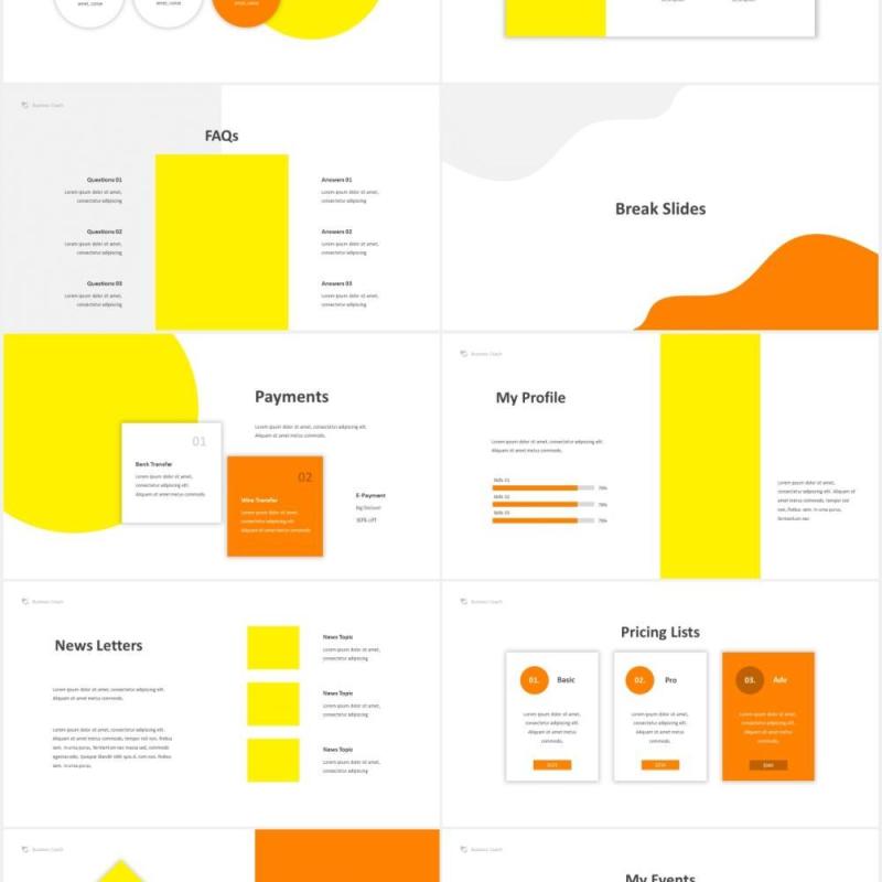 商业商务工作通用PPT图片版式设计素材Business Coach Powerpoint Template