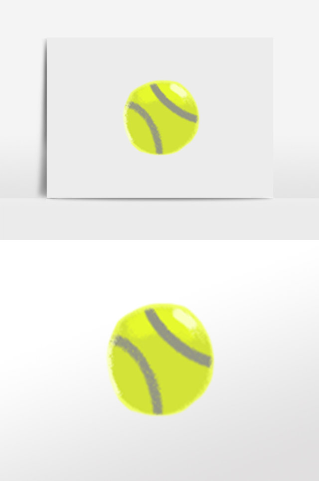 清新唯美手绘户外运动网球元素背景