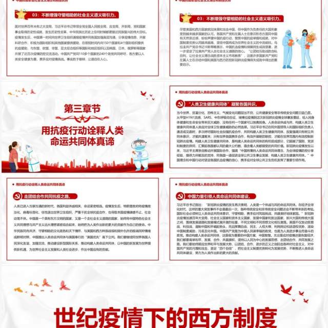 疫情下的西方制度危机与中国制度优势PPT模板 疫情下的西方制度危机与中国制度优势PPT模板
