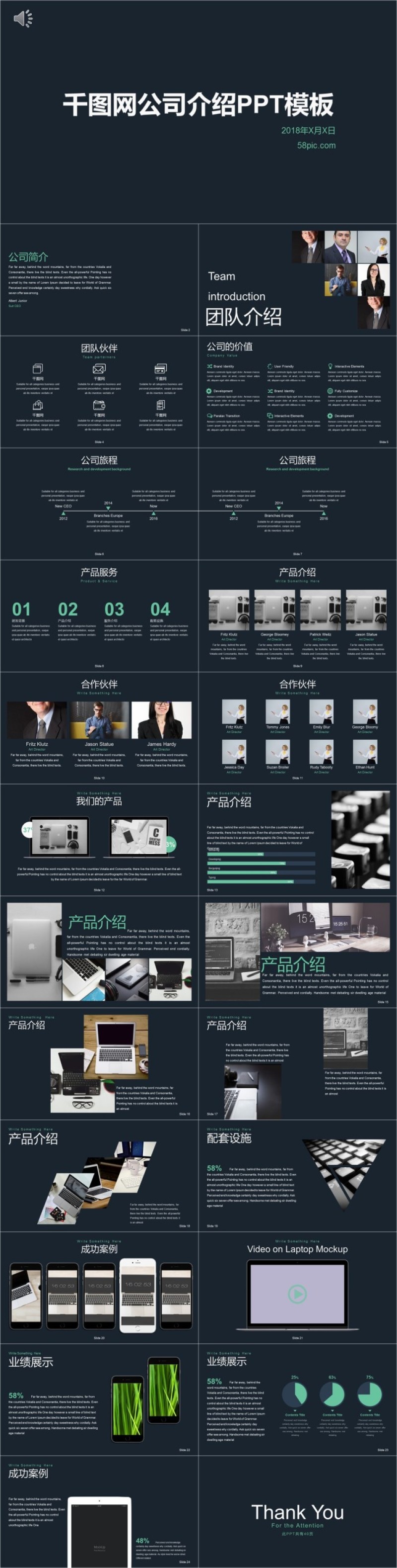 微立体2018年终总结新年计划汇报PPT