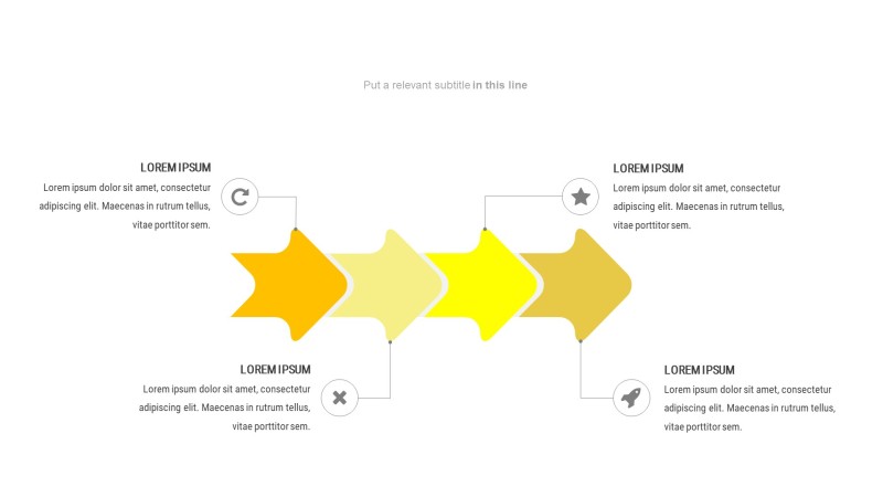 黄色关联关系PPT图表-16