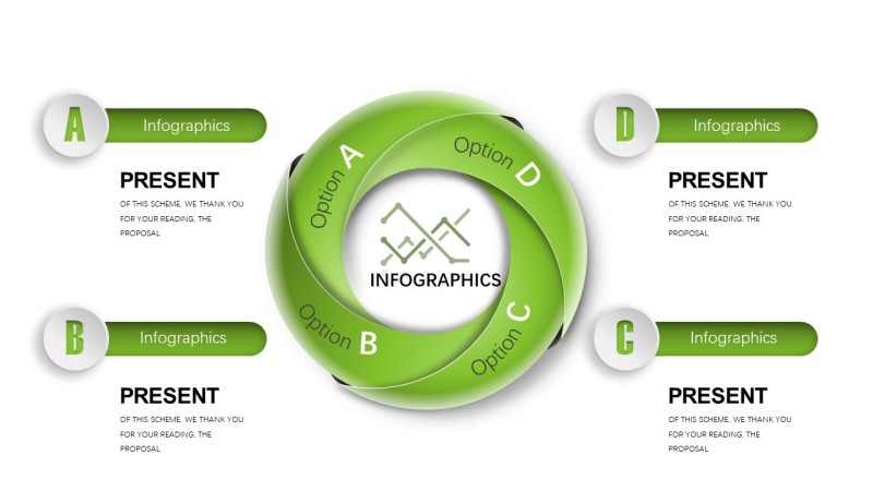 阳光绿立体商务品牌PPT图表-31