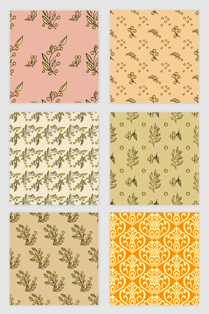 时尚花纹素材设计