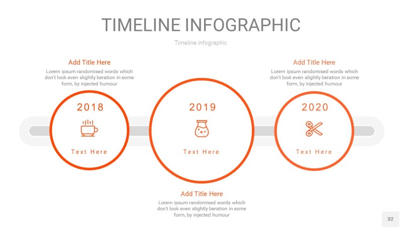 橘红色时间轴PPT信息图32