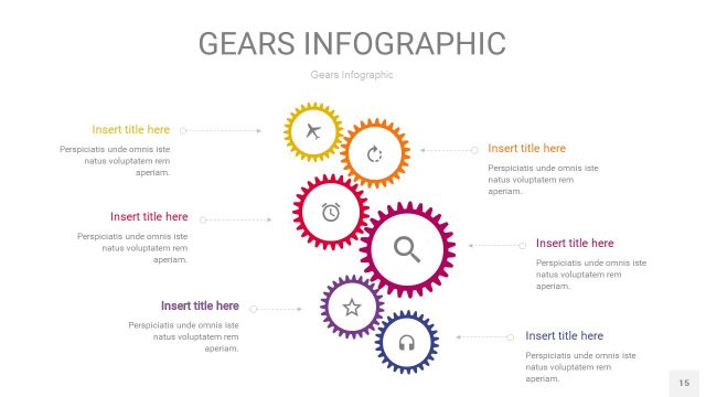 多色齿轮PPT信息图15