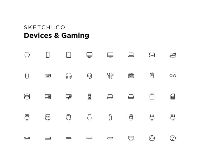 96个图标适用于计算机，手机，平板电脑和视频游戏！，设备和游戏图标