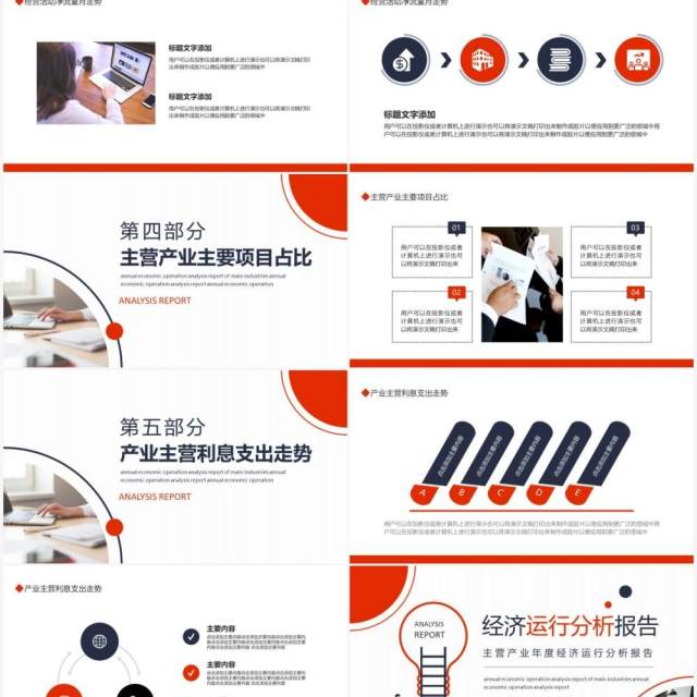 主营产业年度经济运行分析报告动态PPT模板 主营产业年度经济运行分析报告动态PPT模板