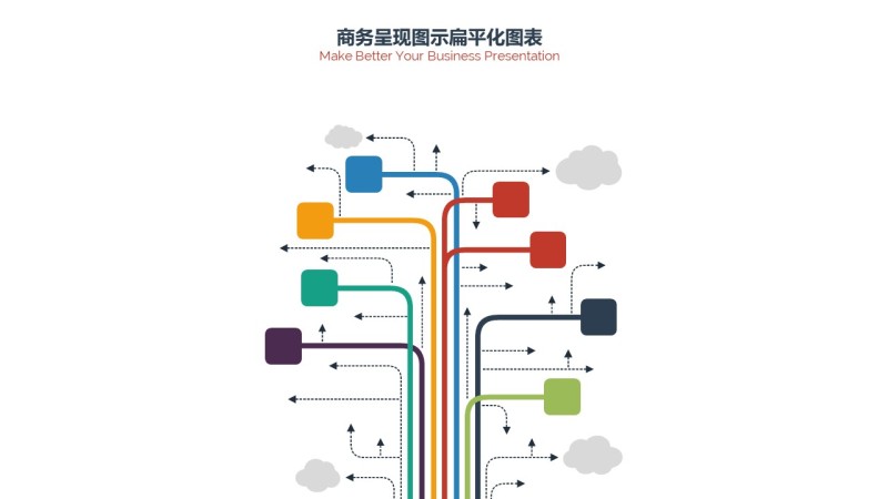 PPT信息图表商务分支