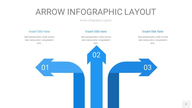蓝色箭头PPT信息图表2