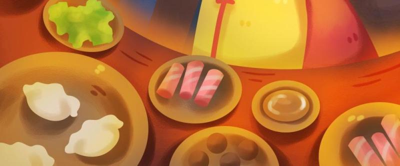 中国传统文化二十四节气冬至插画海报背景配图PSD竖版素材38