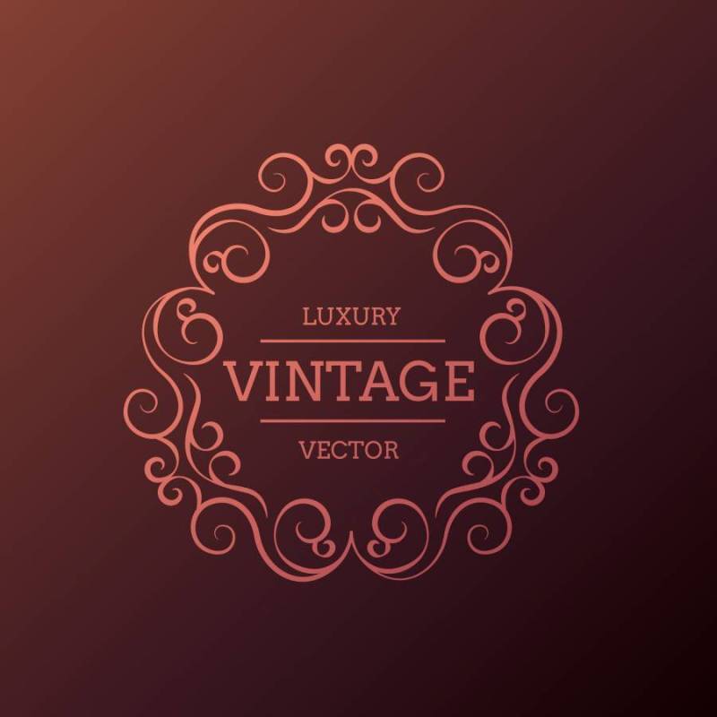 复古奢华花卉框架设计插图