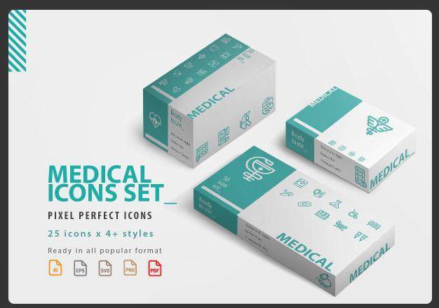 300个医疗图标素材集300 Medical Icons Set 300个医疗图标素材集300 Medical Icons Set