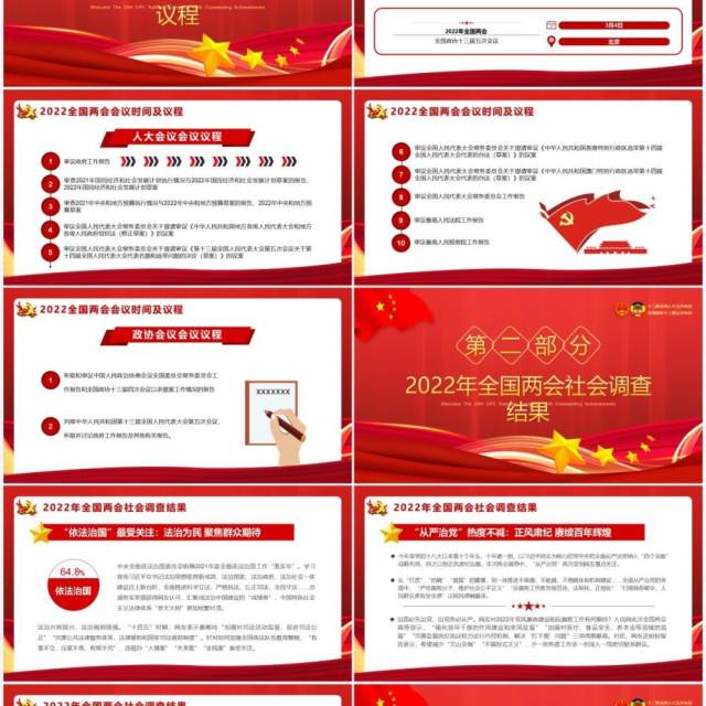 红色简约以优异成绩迎接党的二十大召开PPT模板 红色简约以优异成绩迎接党的二十大召开PPT模板