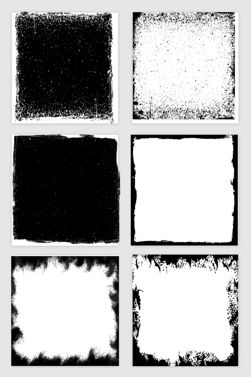 黑白复古相框素材设计