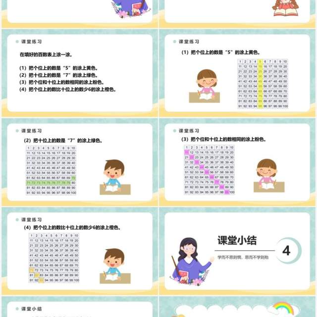 部编版一年级数学下册数的顺序课件PPT模板