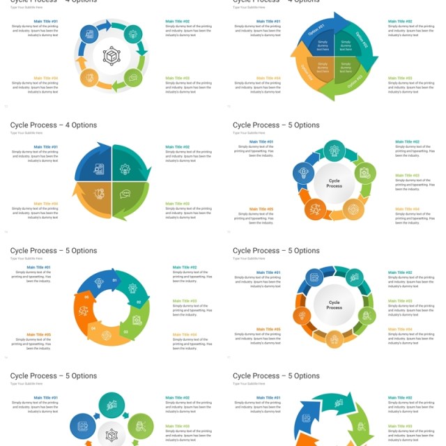 循环流程过程图PPT信息图表模板Cycle Process