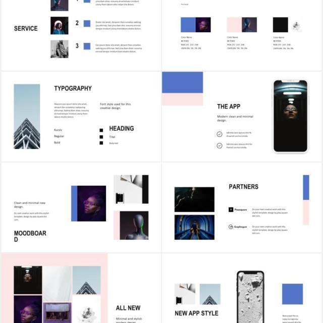 简约个人作品集图文展示PPT模板POLA - Powerpoint Design Template