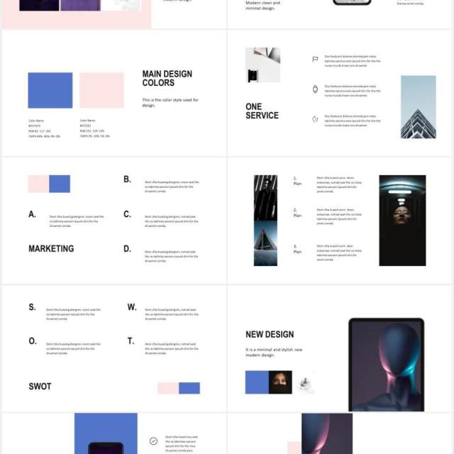 简约个人作品集图文展示PPT模板POLA - Powerpoint Design Template