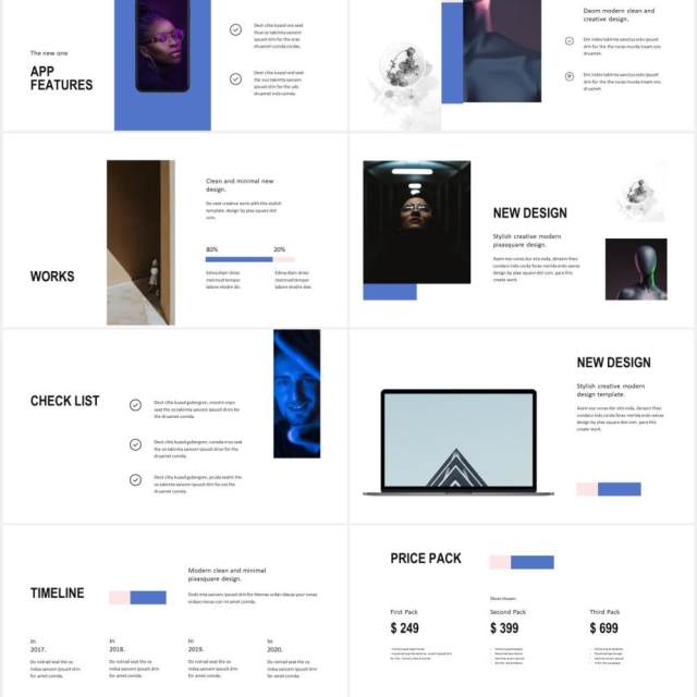 简约个人作品集图文展示PPT模板POLA - Powerpoint Design Template