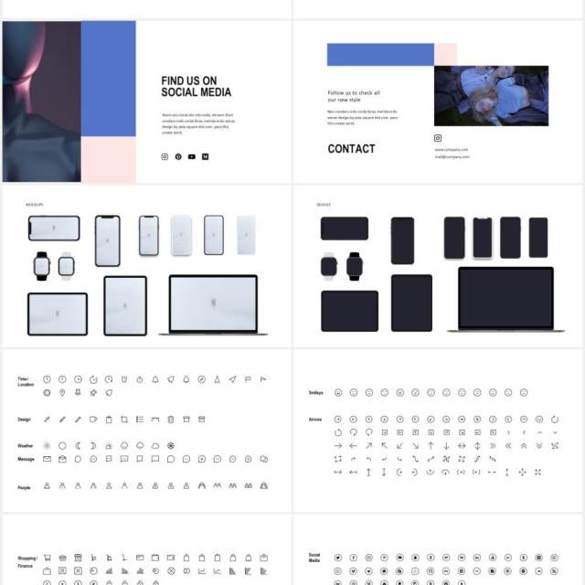 简约个人作品集图文展示PPT模板POLA - Powerpoint Design Template