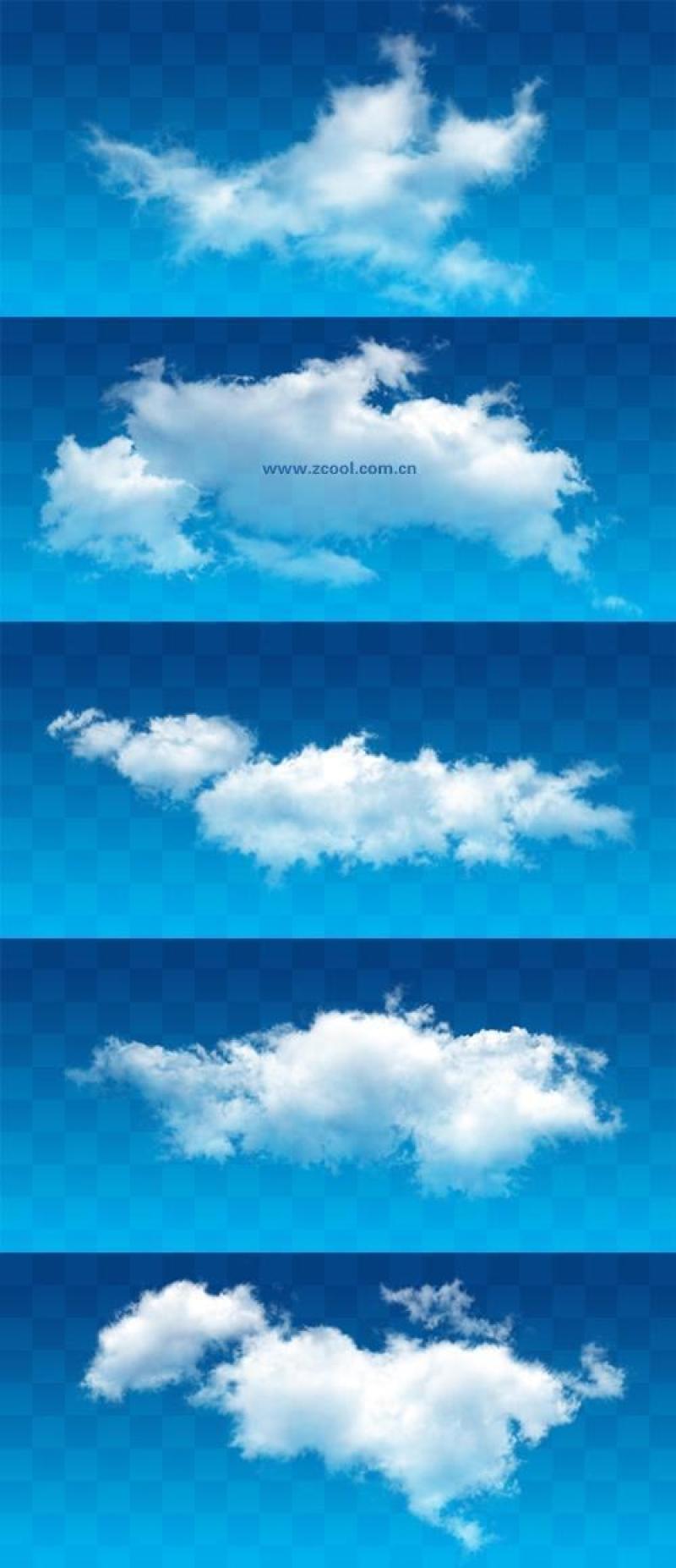 白云朵朵PSD分层高清图片（11—15）