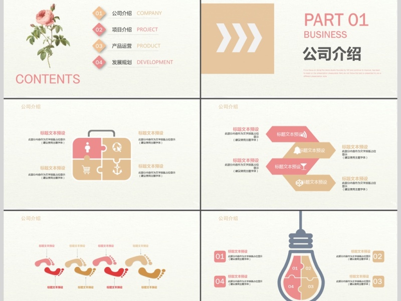 清新简约工作汇报/计划书通用PPT模板