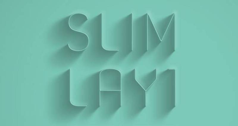 Psd Slim Lay Text Effect