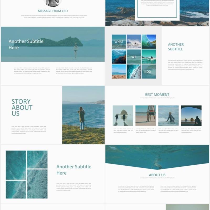 海洋多功能图片展示PPT模板Ocean Multipurpose PPT