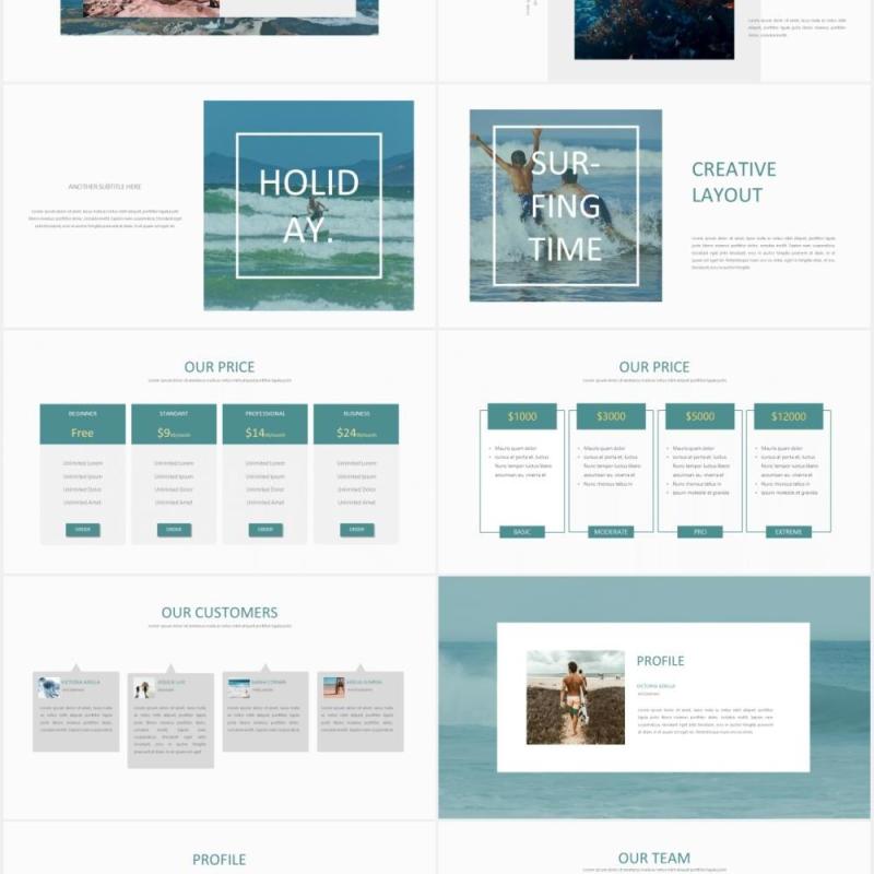 海洋多功能图片展示PPT模板Ocean Multipurpose PPT