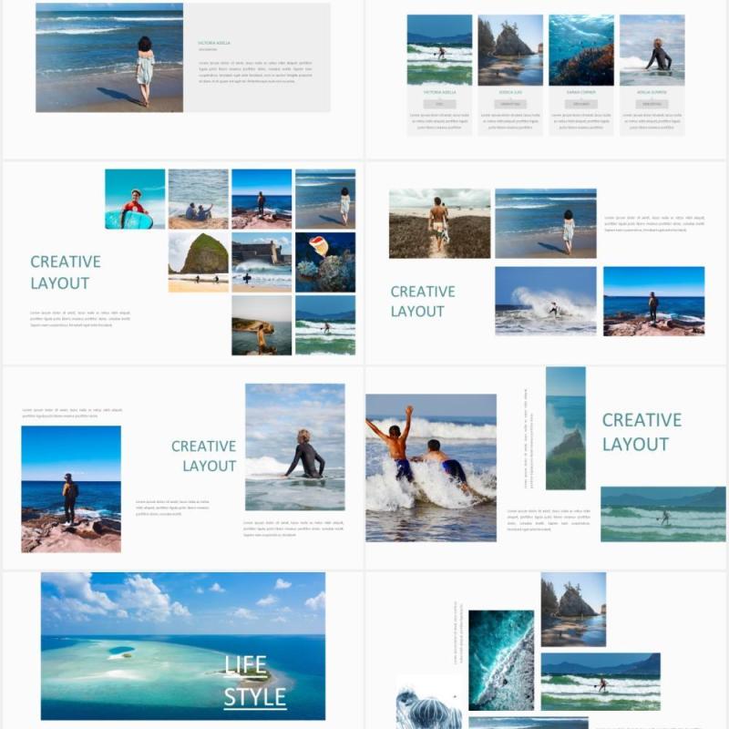 海洋多功能图片展示PPT模板Ocean Multipurpose PPT