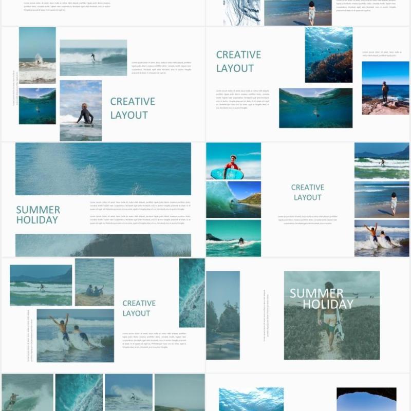 海洋多功能图片展示PPT模板Ocean Multipurpose PPT