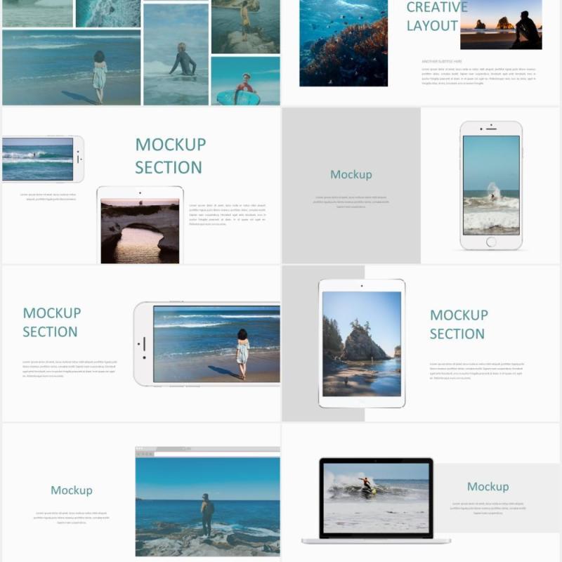 海洋多功能图片展示PPT模板Ocean Multipurpose PPT