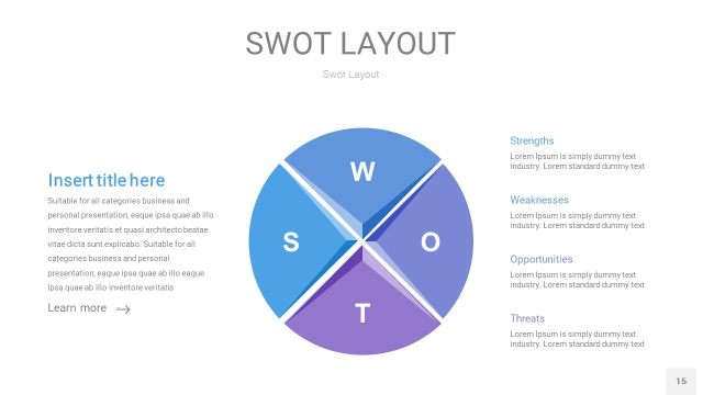 紫蓝色SWOT图表PPT15 紫蓝色SWOT图表PPT15